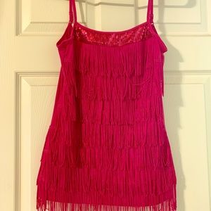 Fringed party top